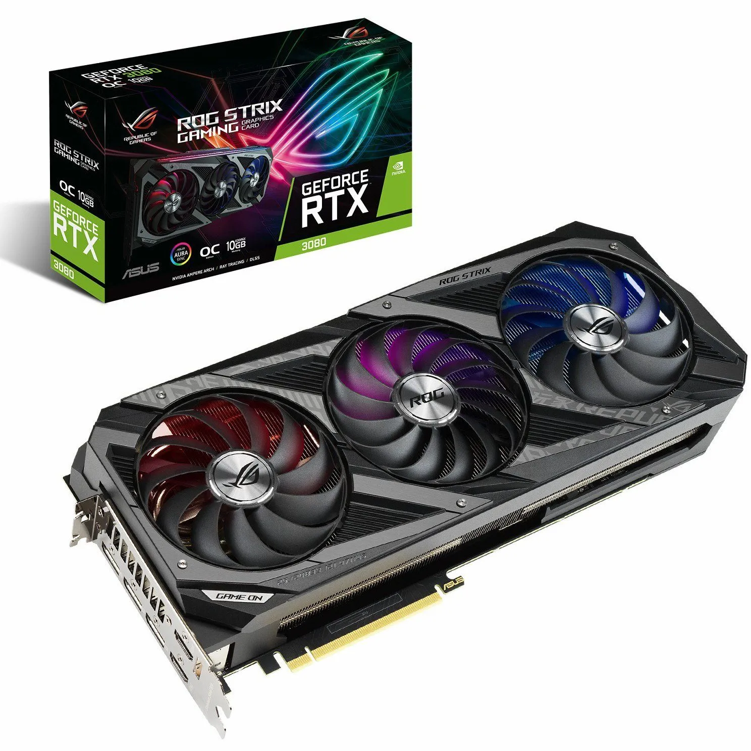 کارت گرافیک ایسوس مدل ROG STRIX RTX 3080 OC 10GB GAMING