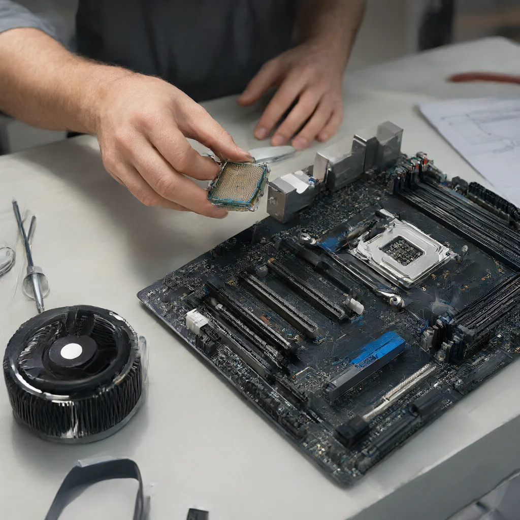 میز کار مناسب برای نصب و بررسی سی پی یو بدون باکس ای ام دی مدل Ryzen 5 8400F