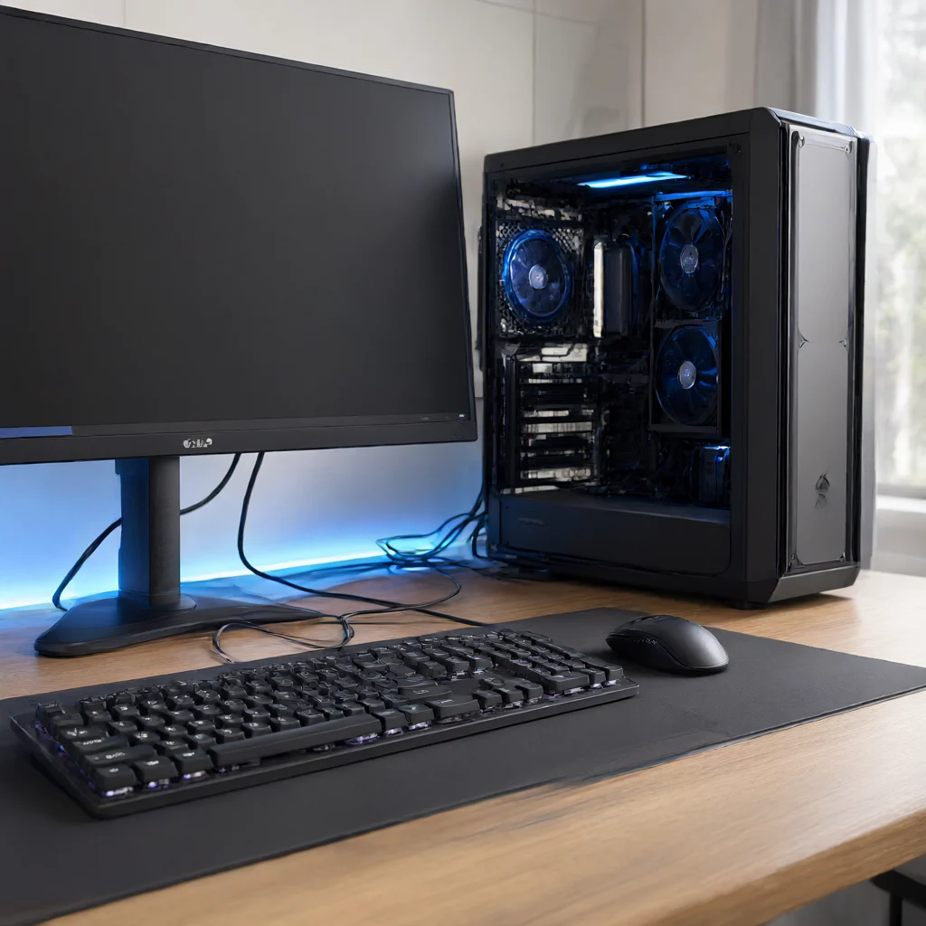 میز کار و گیمینگ مجهز به سیستم دارای پردازنده مرکزی اینتل مدل Core i3 12100F-Tray