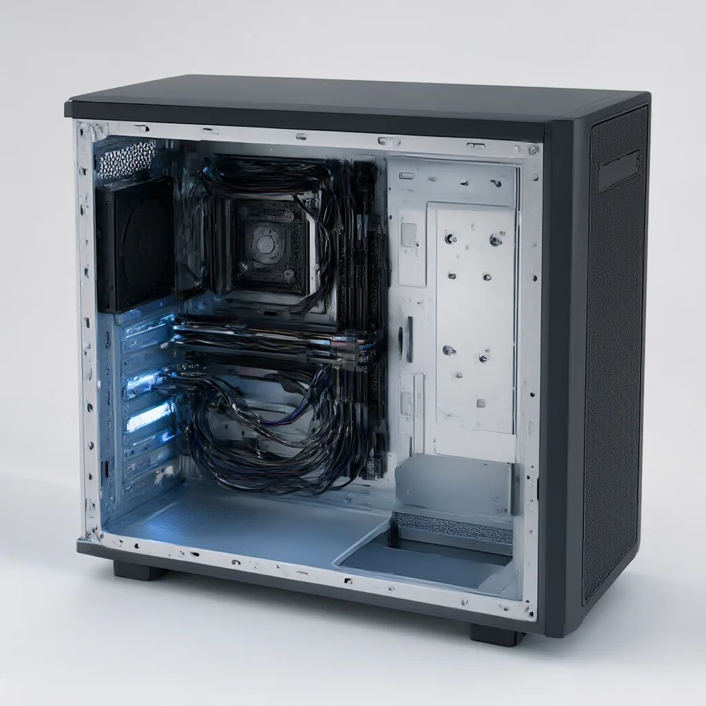 فضای داخلی کیس برای نصب اس اس دی اینترنال SATA III ورباتیم مدل VI550 S3 ظرفیت 1 ترابایت