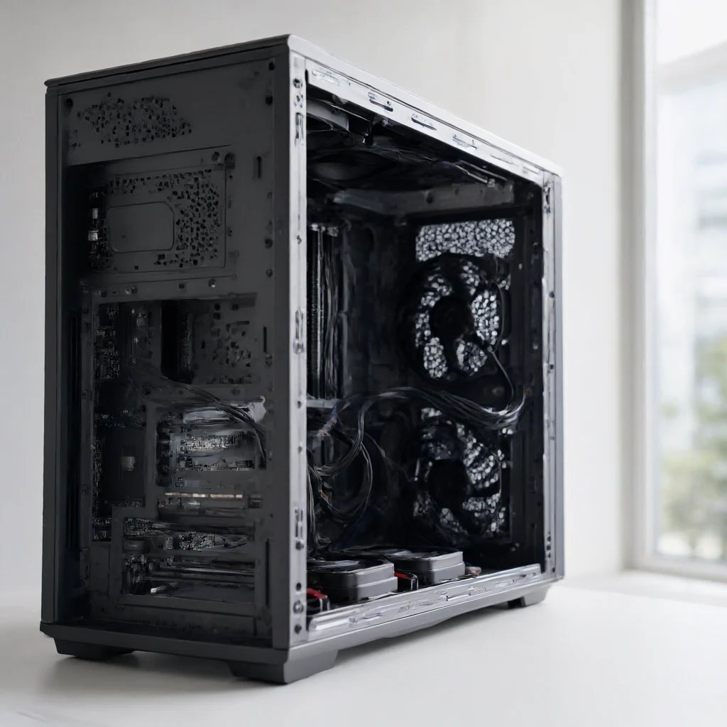 نمای مفهومی فضای داخلی کیس برای نصب کارت گرافیک ایسوس مدل ROG STRIX RTX 3080 OC 10GB GAMING