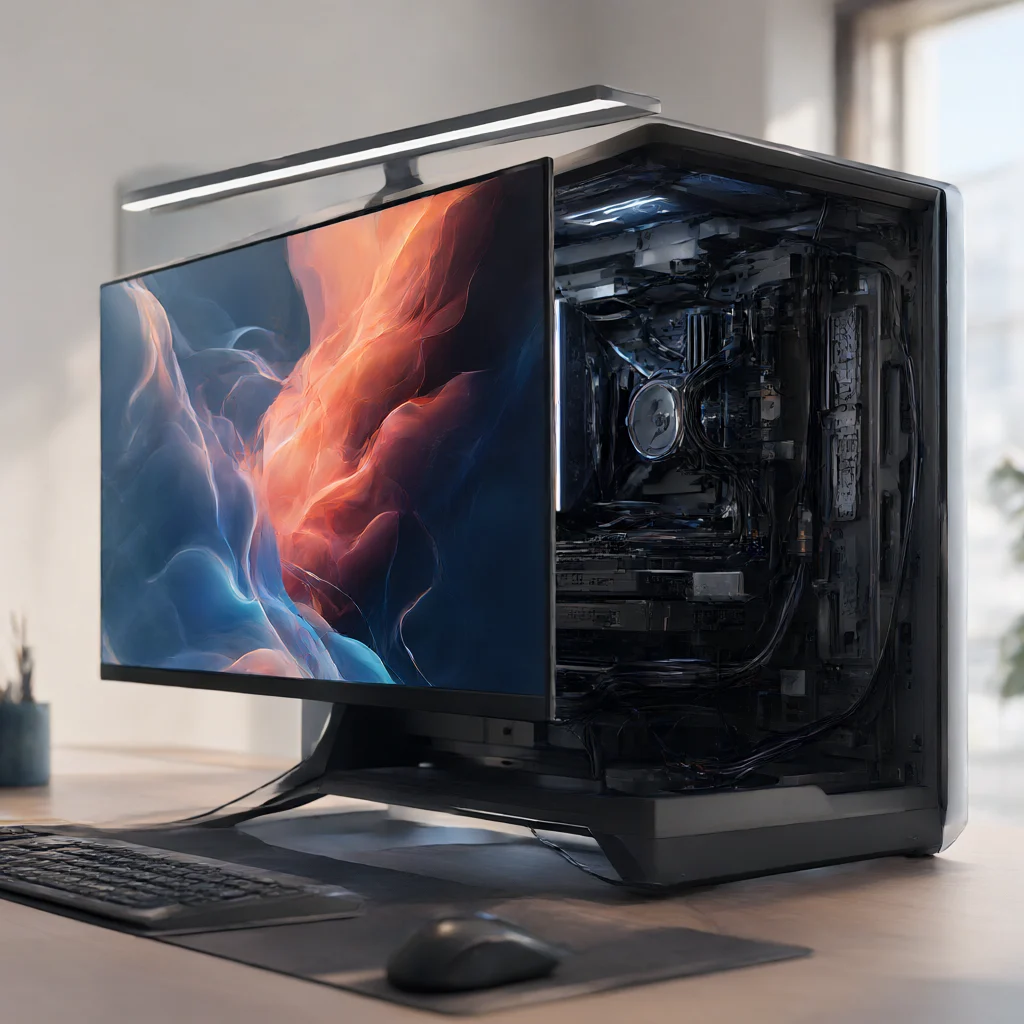 میز کار گیمینگ مدرن برای استفاده از کارت گرافیک ایسوس راگ مدل Asus RTX 3090 Rog Strix 24GB OC White edition